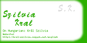 szilvia kral business card